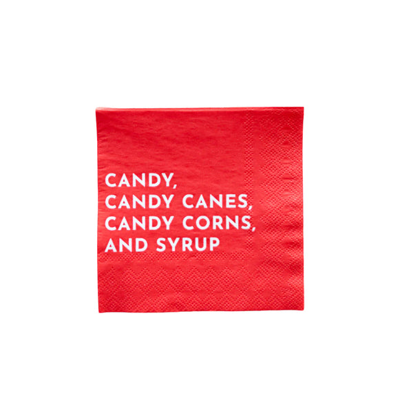 Elf Candy Small Red Napkins