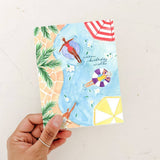 Warm Birthday Wishes card: White
