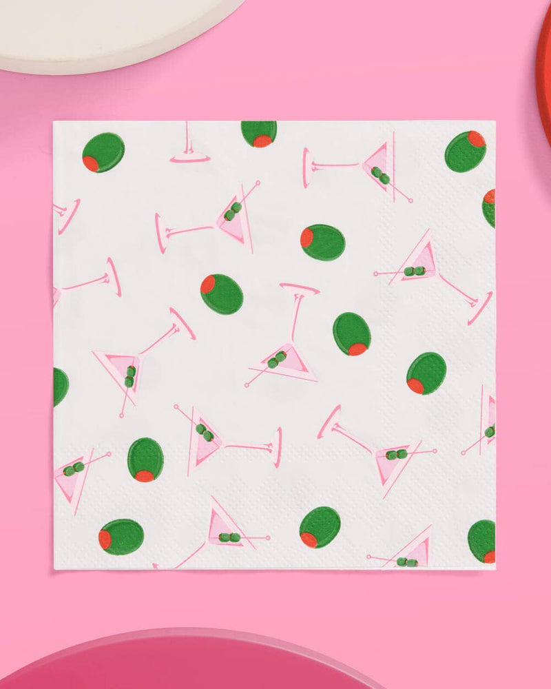 Martini Napkins - 25 paper napkins, birthday bachelorette party
