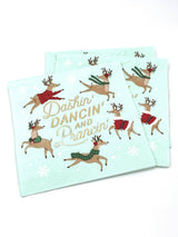 Funny Christmas Cocktail Napkins | Prancin Gold Foil - 20ct