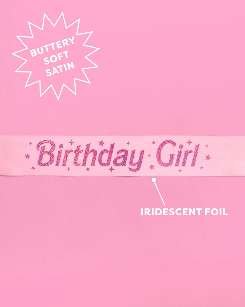 Pink Birthday Girl Sash