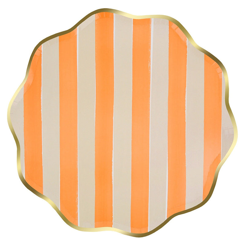 Fall Stripe Dinner Plates (x8)
