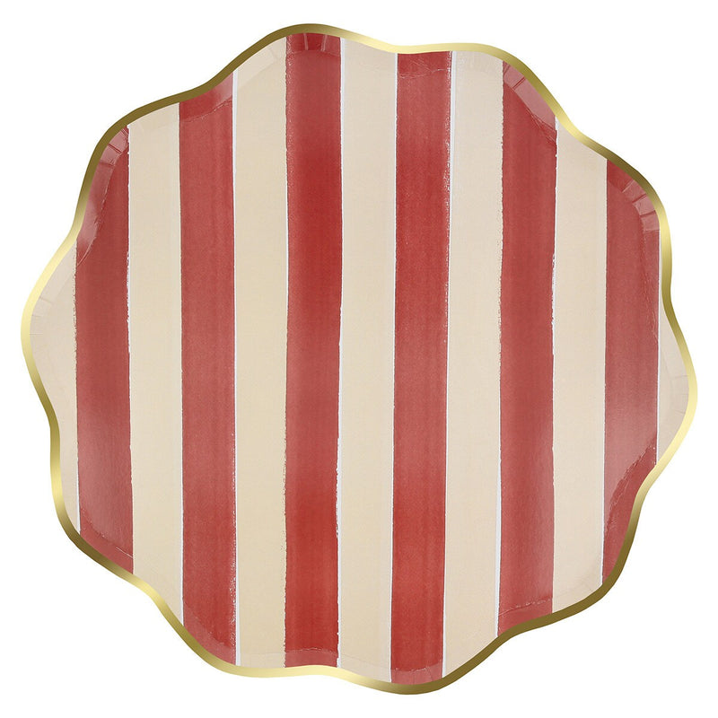 Fall Stripe Dinner Plates (x8)