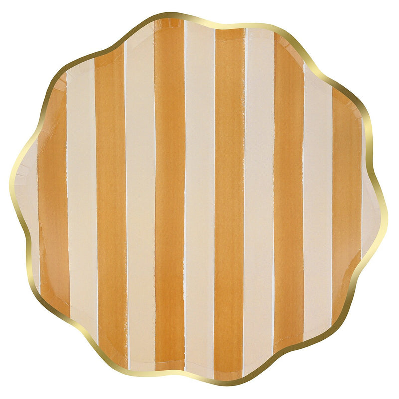 Fall Stripe Dinner Plates (x8)