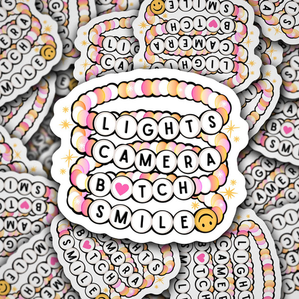 TS Lights, Camera, B, Smile Friendship Bracelet