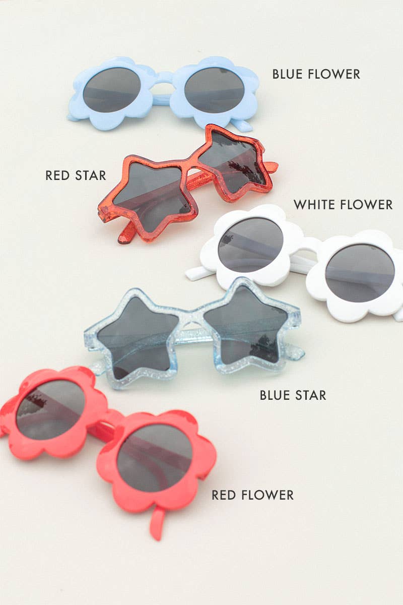 Fourth of July 4 Kids Sunglasses: Red Star