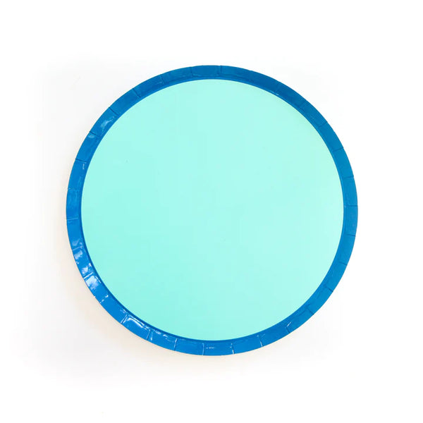 Blue/Navy Color Block Plate
