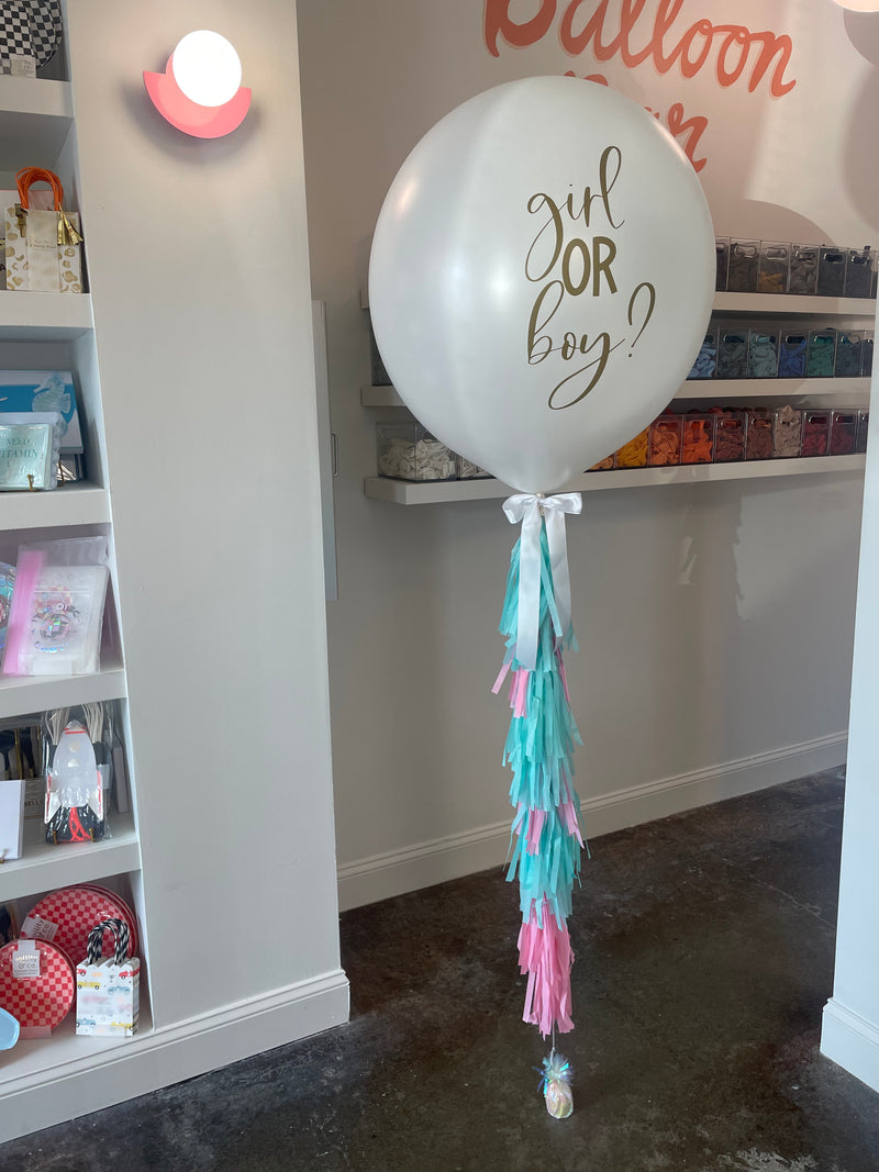 36” Gender Reveal Balloon w/ Helium
