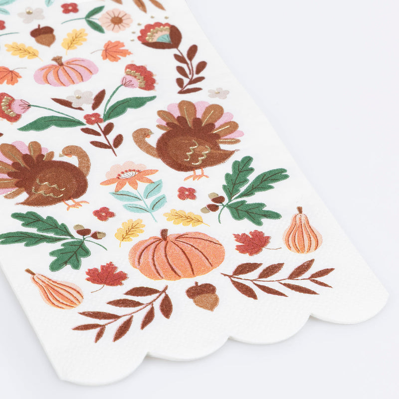 Folk Fall Guest Towel (x16)