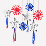 Stars & Stripes Hanging Decorations (x8)