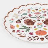Folk Fall Dinner Side Plates (x8)