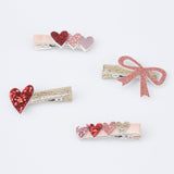 Valentine's Hair Clips (x 8)