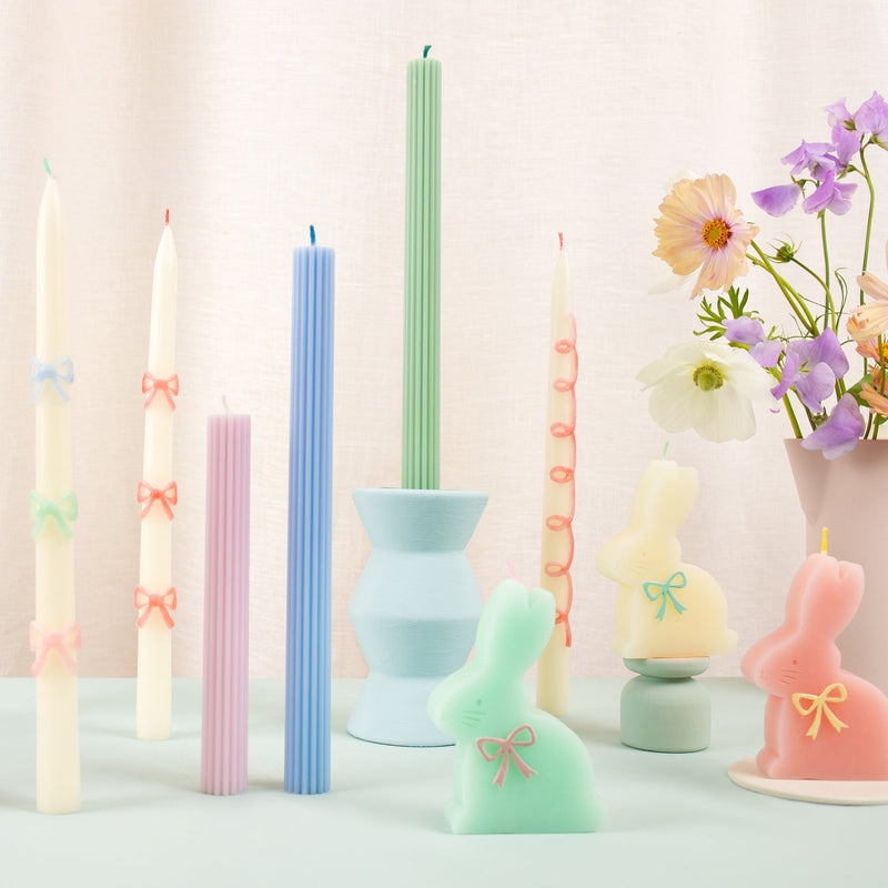 Multi Bow Taper Candles (x 2)
