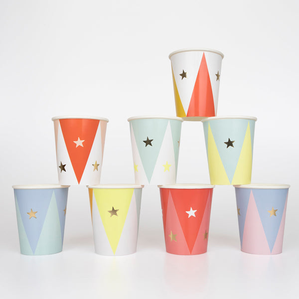 Circus Cups (x 8)