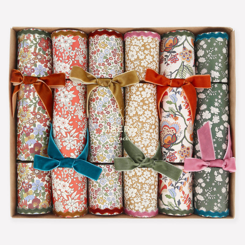 Meri Meri x Liberty Fall Crackers With Velvet Bows