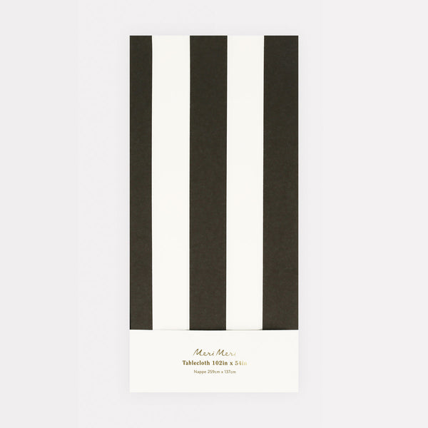 Black Striped Tablecloth