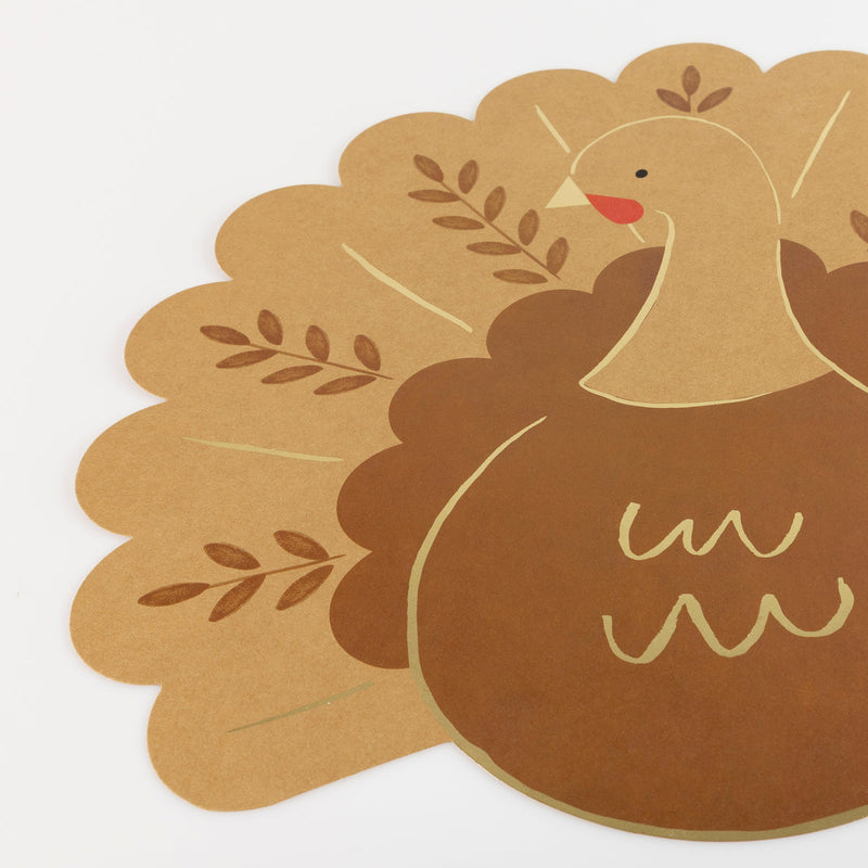 Folk Turkey Paper Placemats (x12)