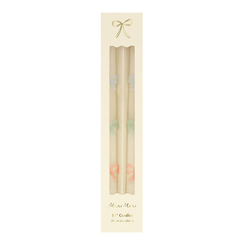 Multi Bow Taper Candles (x 2)