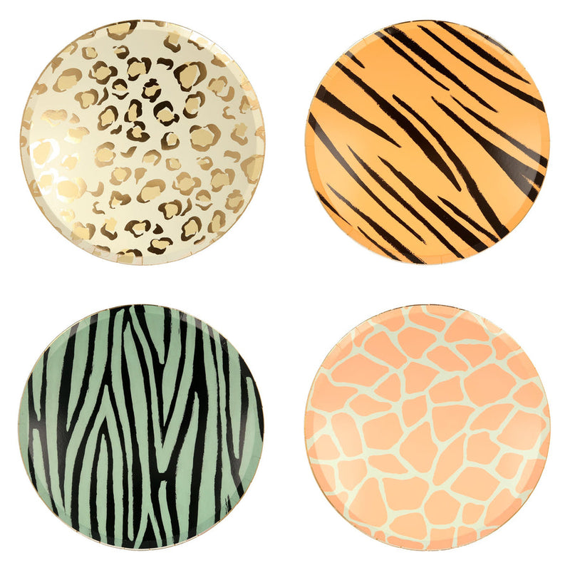 Safari Animal Print Dinner Plates (x 8)
