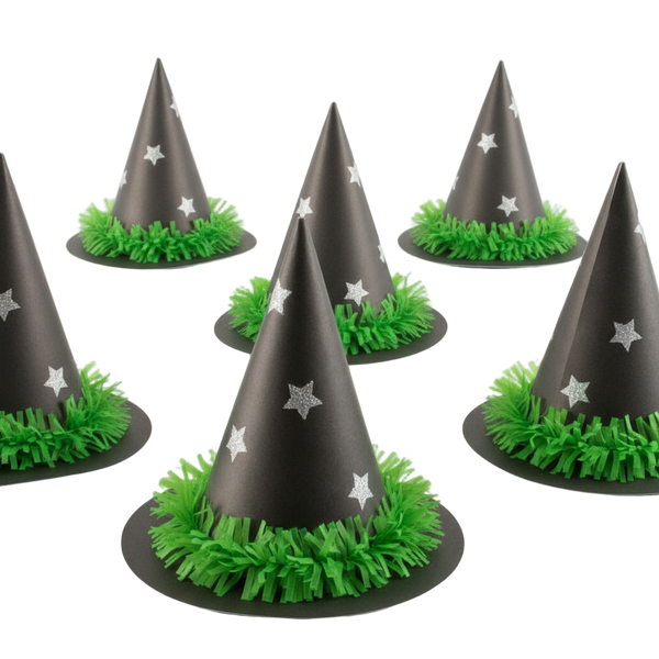 Festooning Witch Party Hats (x 6)