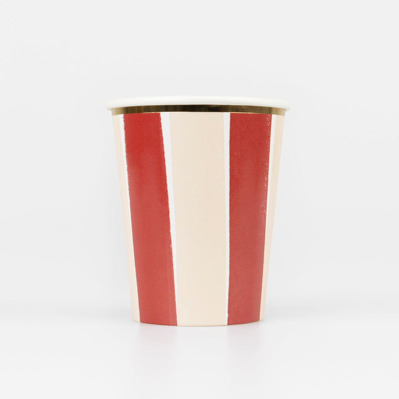 Fall Stripe Cups (x8)
