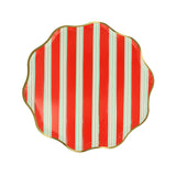 Festive Stripe Side Plates (x8)