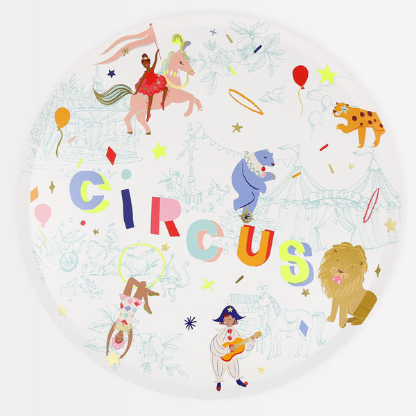 Circus Dinner Plates (x 8)