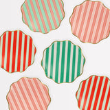 Festive Stripe Side Plates (x8)