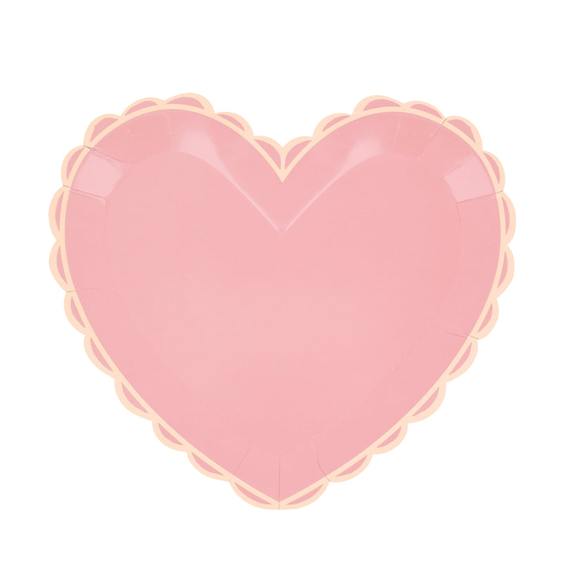 Pastel Heart Large Plates (x 8)