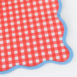 Red Gingham Large Napkins (x16)