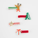 Jolly Christmas Hair Clips (x 8)