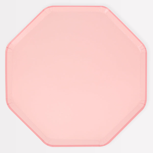 Cotton Candy Pink Dinner Plates (x 8)