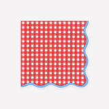 Red Gingham Large Napkins (x16)