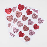 Glitter Heart Stickers (x 8 sheets)