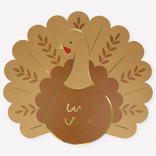 Folk Turkey Paper Placemats (x12)
