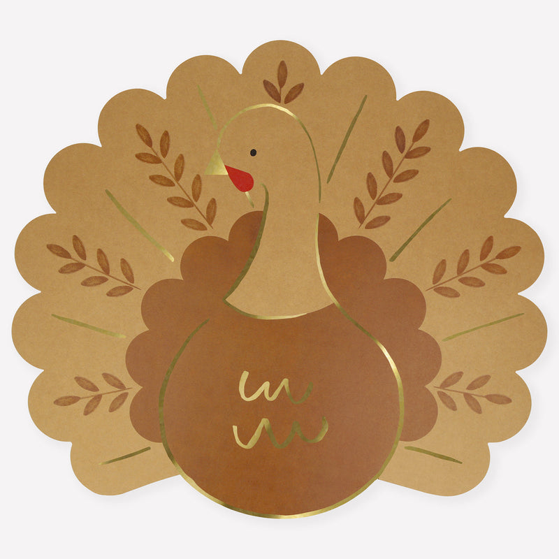 Folk Turkey Paper Placemats (x12)