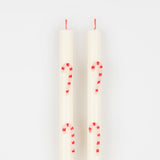 Candy Cane Table Candles (x2)