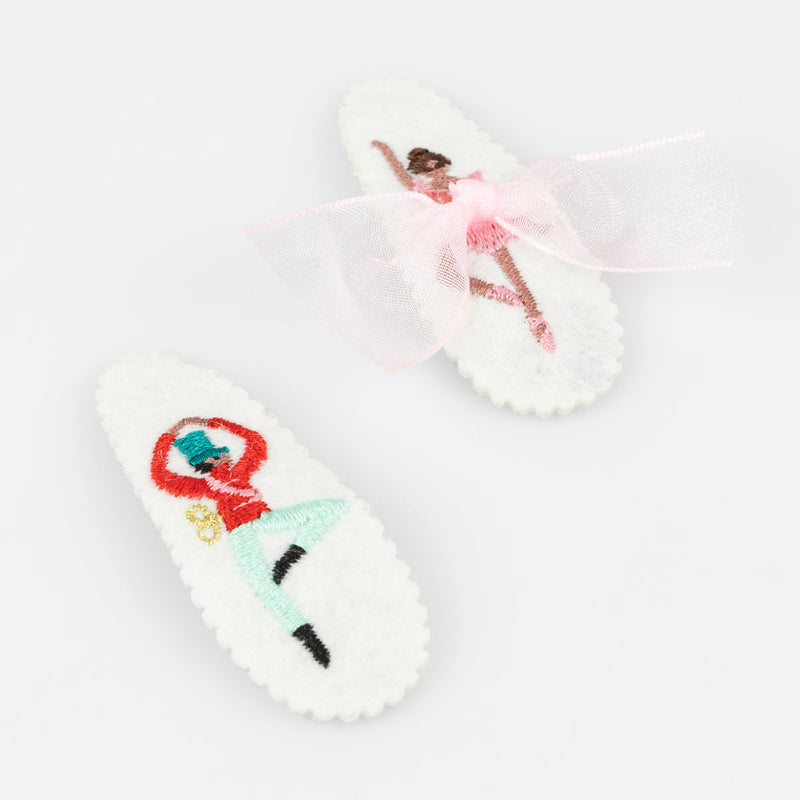 Embroidered Nutcracker Hair Clips (x 5)
