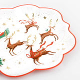 Santa, Sleigh & Reindeer Plates (x8)
