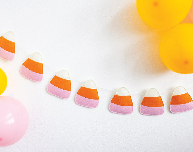 Candy Corn Puffy Felt Banner