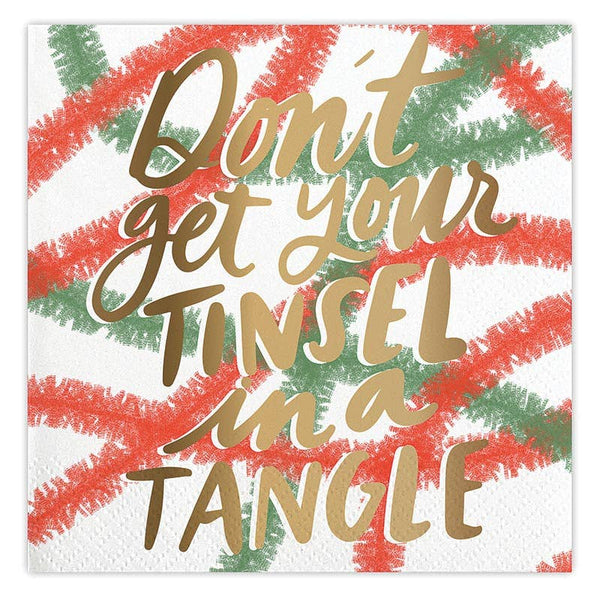 Tinsel Tangle 20ct - Thimblepress x Slant Foil Bev Napkins