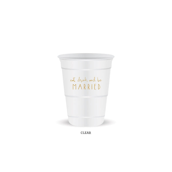 PLTC55 - Married Plastic Party Cup (24ct)
