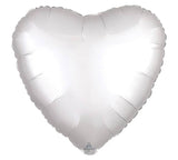17" WHITE SATIN LUXE HEART