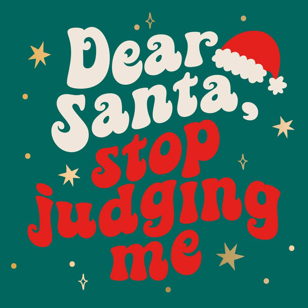 Funny Christmas Cocktail Napkins | Stop Judging Me - 20ct: Default Title