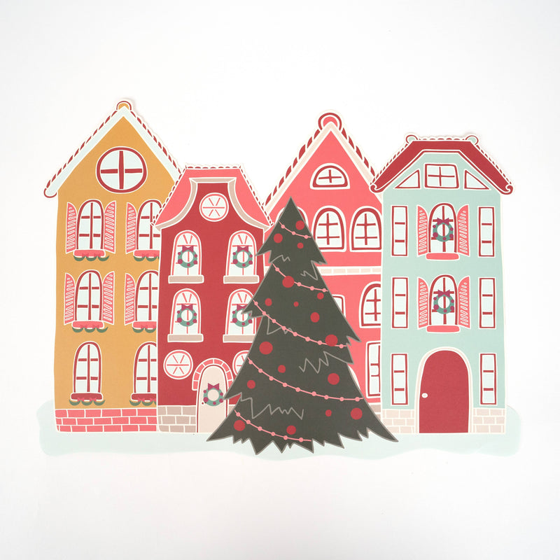 Holiday Village Paper Placemats