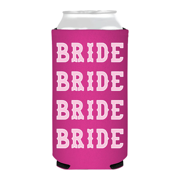 Bride Repeating Slim Can Cooler -Wedding