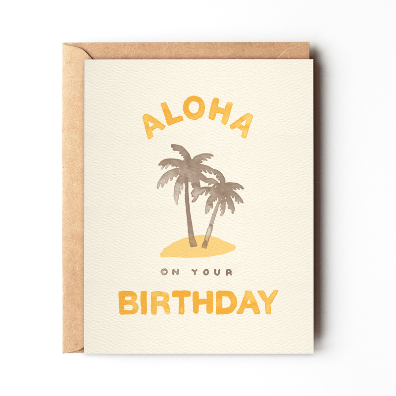 Aloha On Your Birthday - Hawaiian Birthday Card