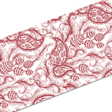 Red Paisley Paper Table Runner