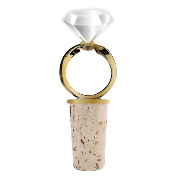 Wine Bottle Stopper | Engagement Ring Bottle Stopper w/Cork