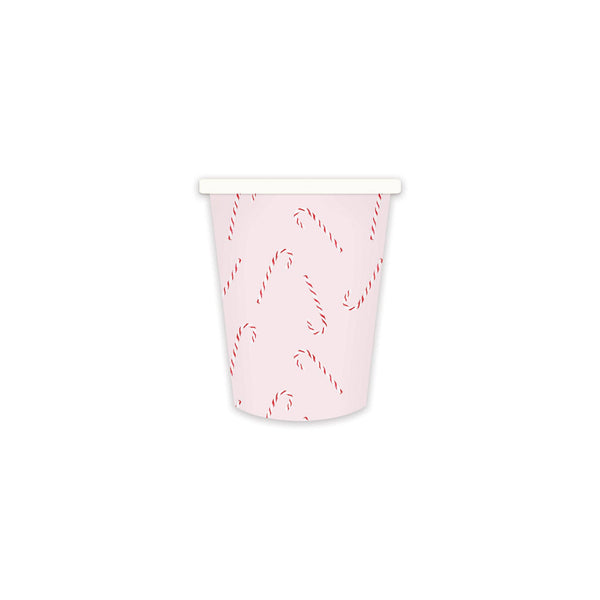 Whimsy Santa Scattered Candy Cane Paper Party Cups